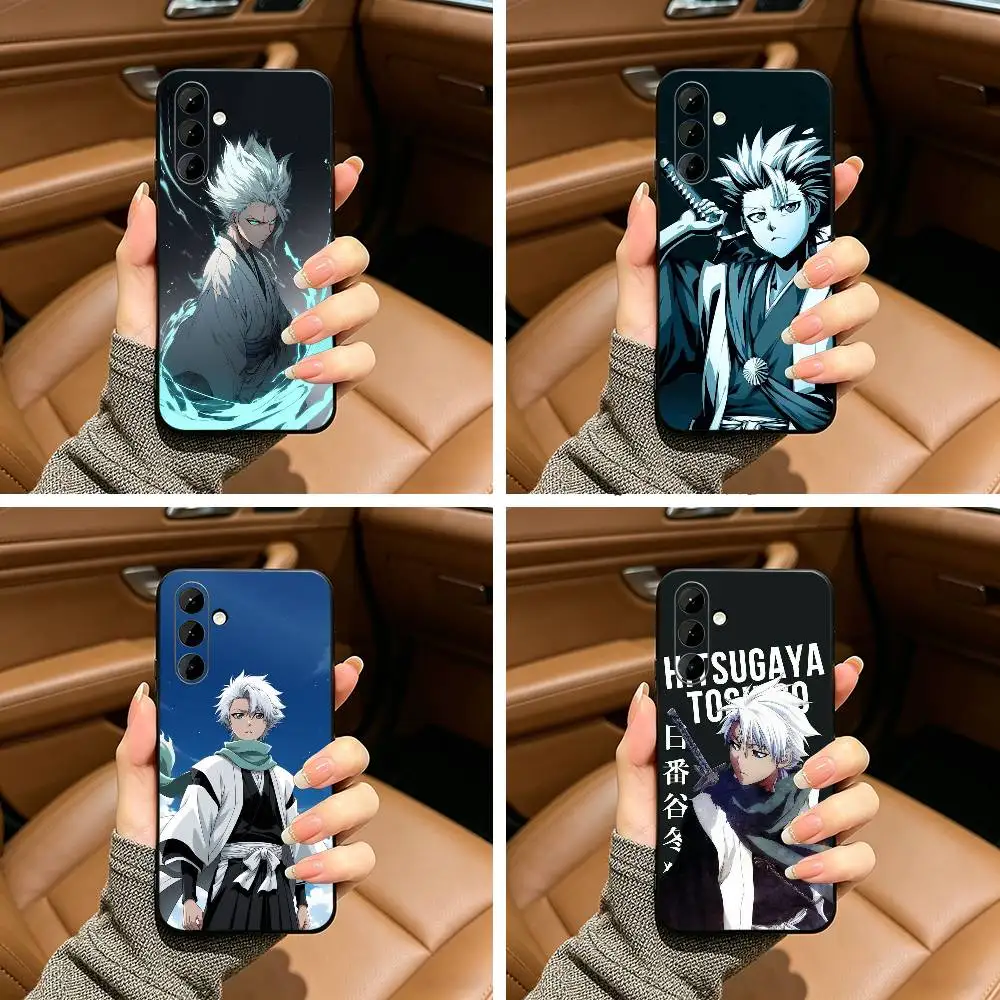 B-BLE-ACH T-Toushirou H-Hitsugaya-ES Phone Case For Samsung Galaxy A73,A71 A72,A70,A53,A52,A51,Soft Silicone Black Cover