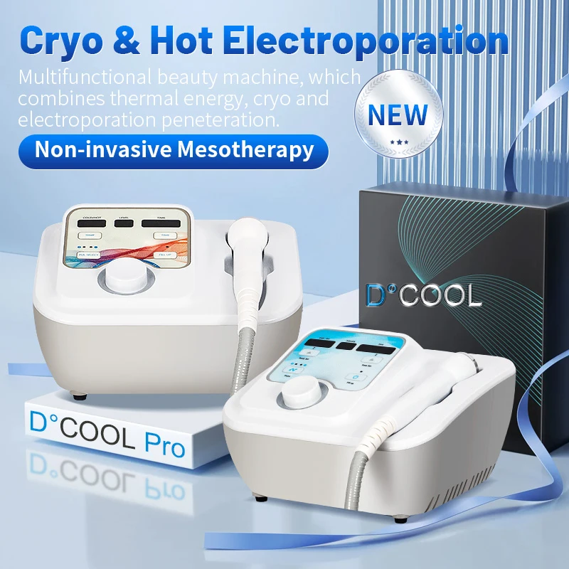 

2025 New Slimming Dcool Portable Cool Hot For Skin Tightening Anti Puffiness Facial Electroporation Machine Beauty Device