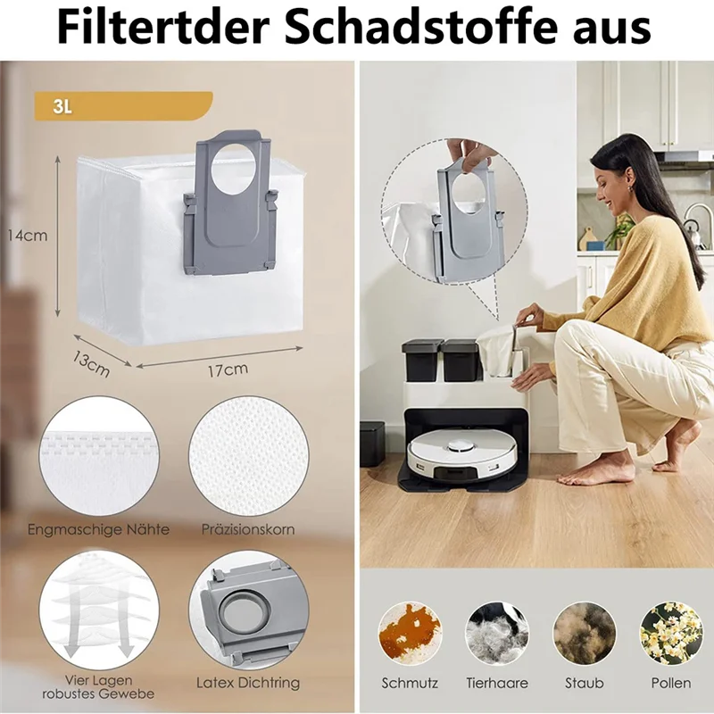 A24P Dust Bags Main Brushes Side Brushes Filters Mop Wipes Main Brushes Replace For Roborock S7 Pro Ultra/S7 Maxv Ultra, Tools