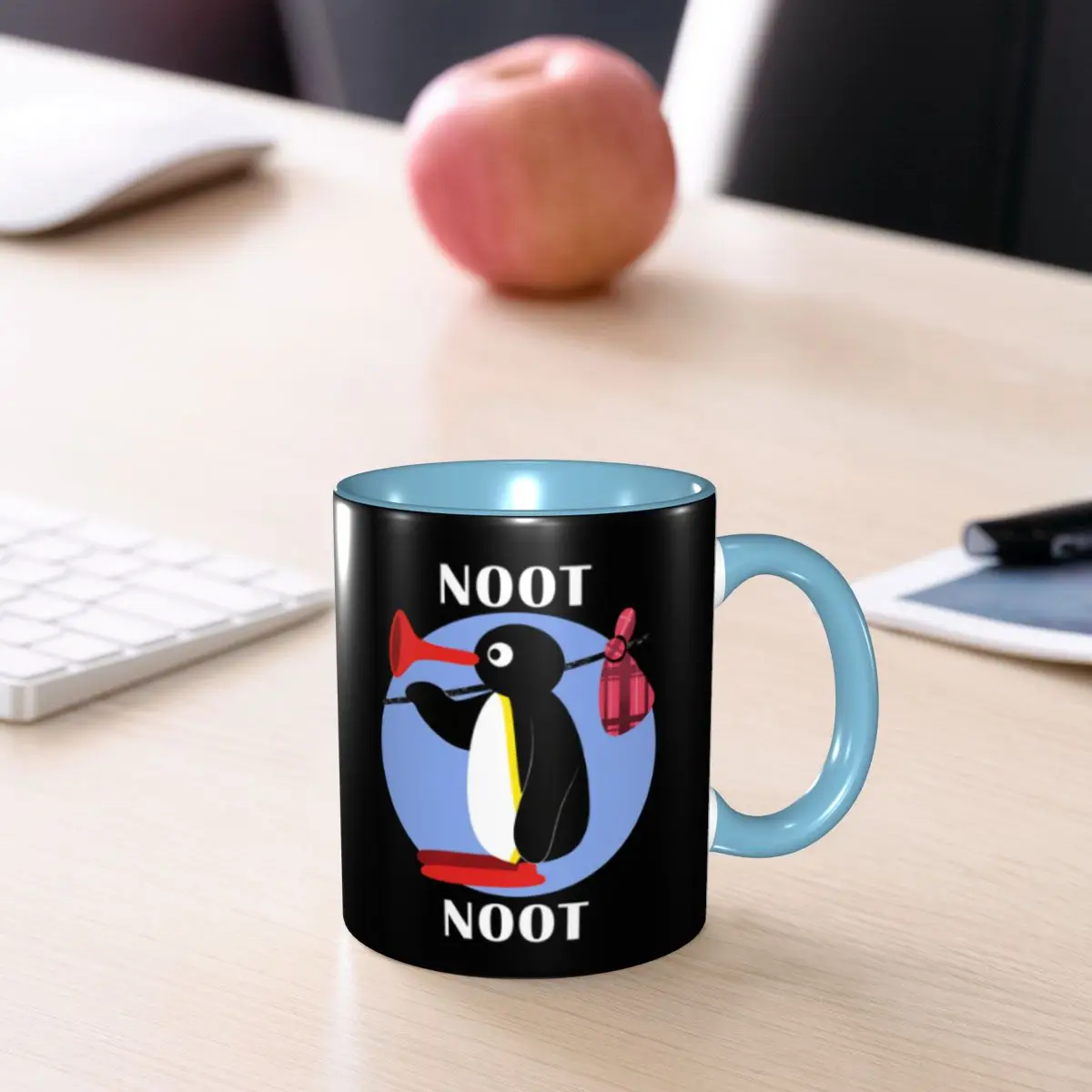 Customized P-Pingus Coffee Mug DIY Swiss Children's Clay Animation Ceramic Tea Milk Cups