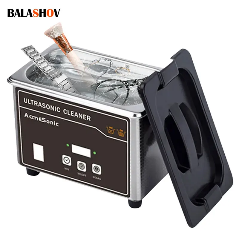 800ml Digital Ultrasonic Cleaner 60W Stainless Steel Bath 110V 220V Degas Household Ultrasound Washing for Watches Jewelry