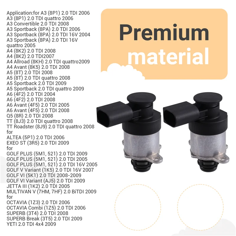 

Регулятор давления топлива клапана SCV 0928400706 0928400768 1462C00987 для A3 Q5 A6 V-W Golf Passat