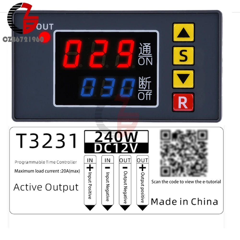 

Цифровое реле задержки времени T3231, реле времени с дисплеем, релейный модуль переключения с регулируемой задержкой, релейный модуль контроллера