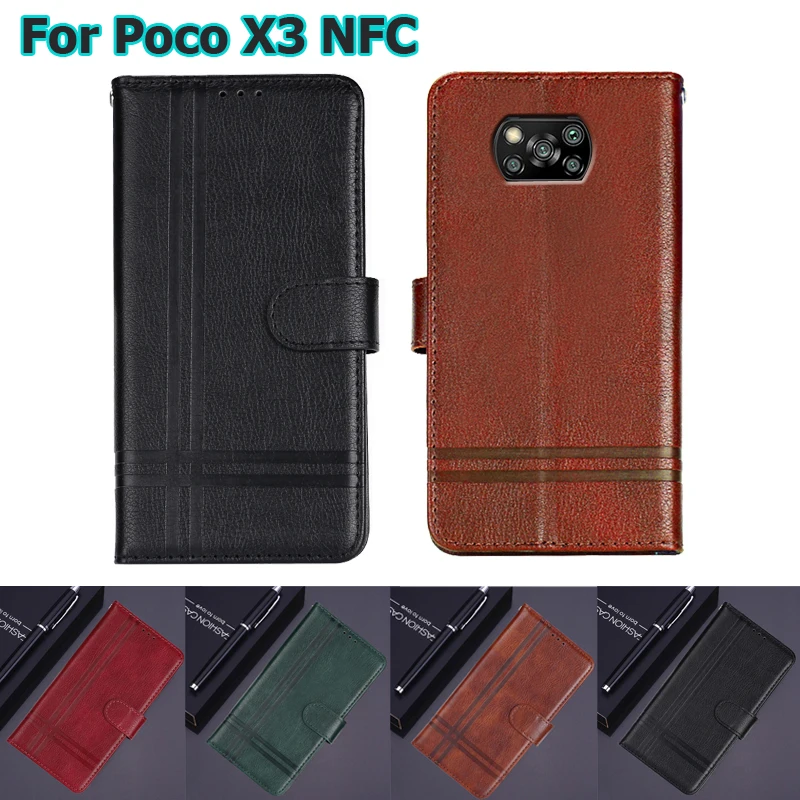 Flip Cover For Xiaomi Poco X3 NFC Case Capa Leather Book Funda For Xiaomi M2007J20CG PoKo X3 X 3 NFC Case Phone Protective Shell