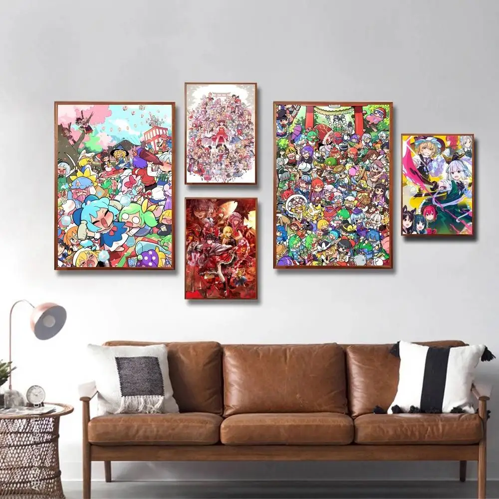 Anime Popular Game T-Touhou P-Project Manga Posters HD Print Vintage Wall Art Decor for Home Study Room