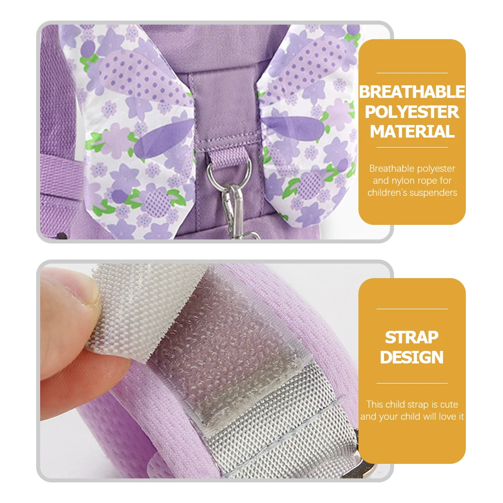 

1 set Anti Lost Belt Child Harness Toddler Butterfly Leash Baby Walking Assistant Kids Safety Adjustable Straps Cartoon Design