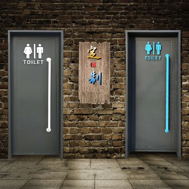 Retro Industrial Wrought Iron Sliding Door Creative Hollow Decorative Container Style for Indoor Bathroom Kitchen Toilet