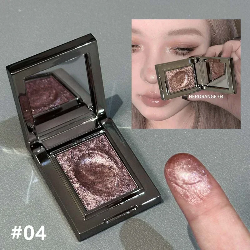 Metallischer Glitzer-Lidschatten-Creme Chamäleon Funkelnder Highlighter Aufhellendes Make-up Rauchblau Perlglanz-Lidschatten-Palette – Detail 12