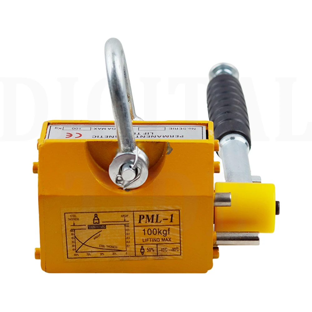 Magnetic Lifter 100kg Lifting Capacity Lifting Magnet with Release Permanent Lift Magnets Magnet for Hoist