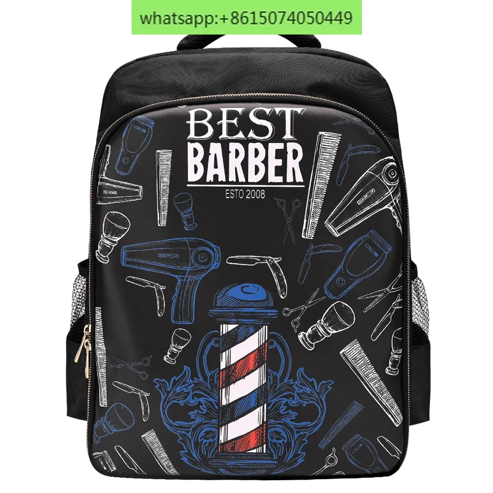 Haircut black backpack, large-capacity kit, barber travel styling tool storage backpack.