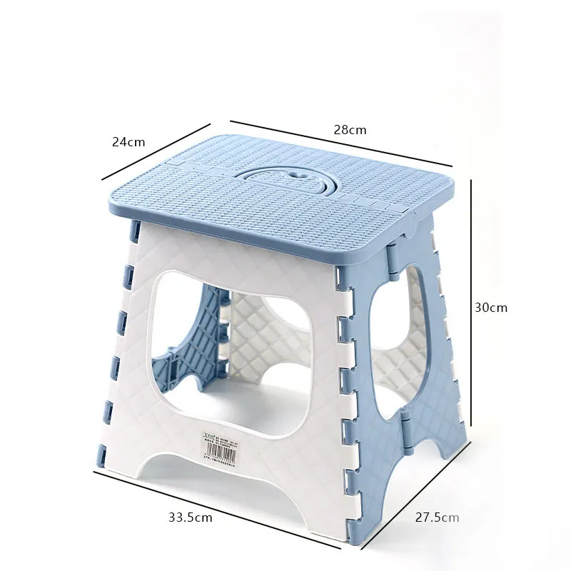 Taburete plegable de plástico grueso para el hogar, taburete portátil para acampar y pescar al aire libre, banco para niños y adultos