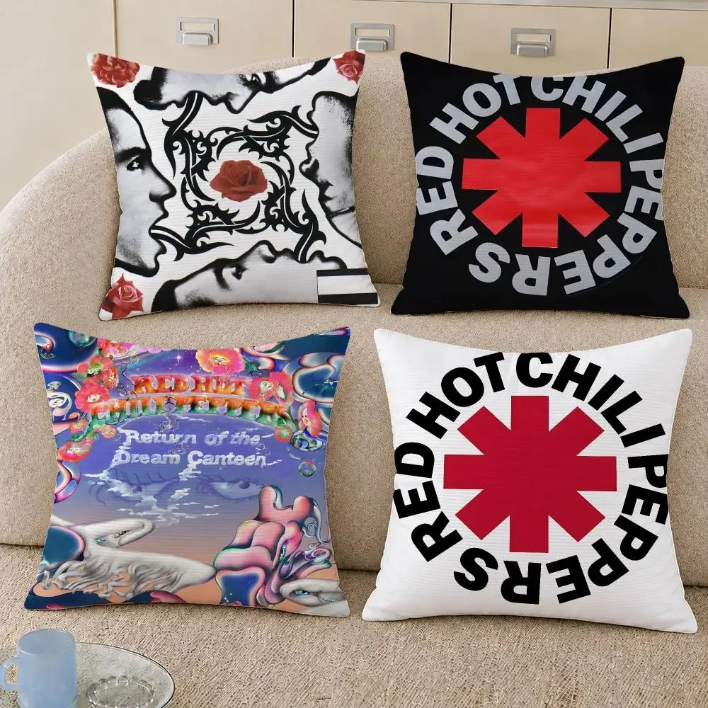 Band Red Hot Chili Peppers Funk Rock Cushion Cover Decorative Pillowcase Soft Short Plush Cozy Durable Sofa Home Decor Items
