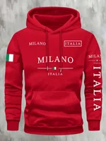 Sweat-shirt unisexe ITALIA MILANO pour homme et femme, décontracté, sport, vacances, tendance printemps automne hiver, vêtement de couple 4