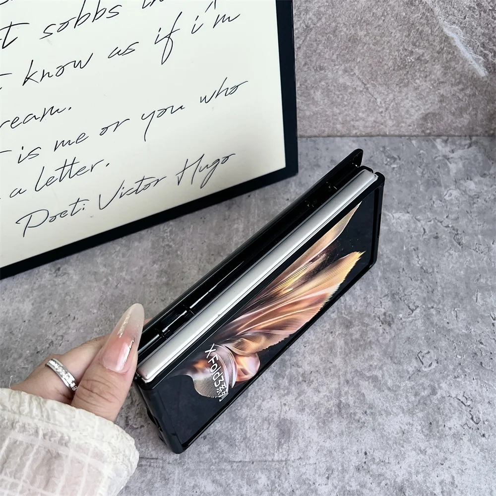 حافظة هاتف MagSafe بنمط جلدي من Busine لهاتف VIVO X Fold 5 3 Pro غطاء حماية للشاشة المفصلي غطاء شحن لاسلكي مغناطيسي