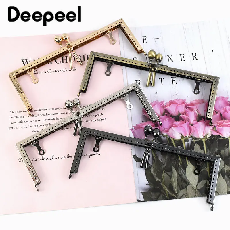 

2/5Pcs Deepeel 20.5cm Square Bags Handle Handbag Sewing Brackets Purse Frame Metal Clasp DIY Bag Handles Sew Hardware Accessory