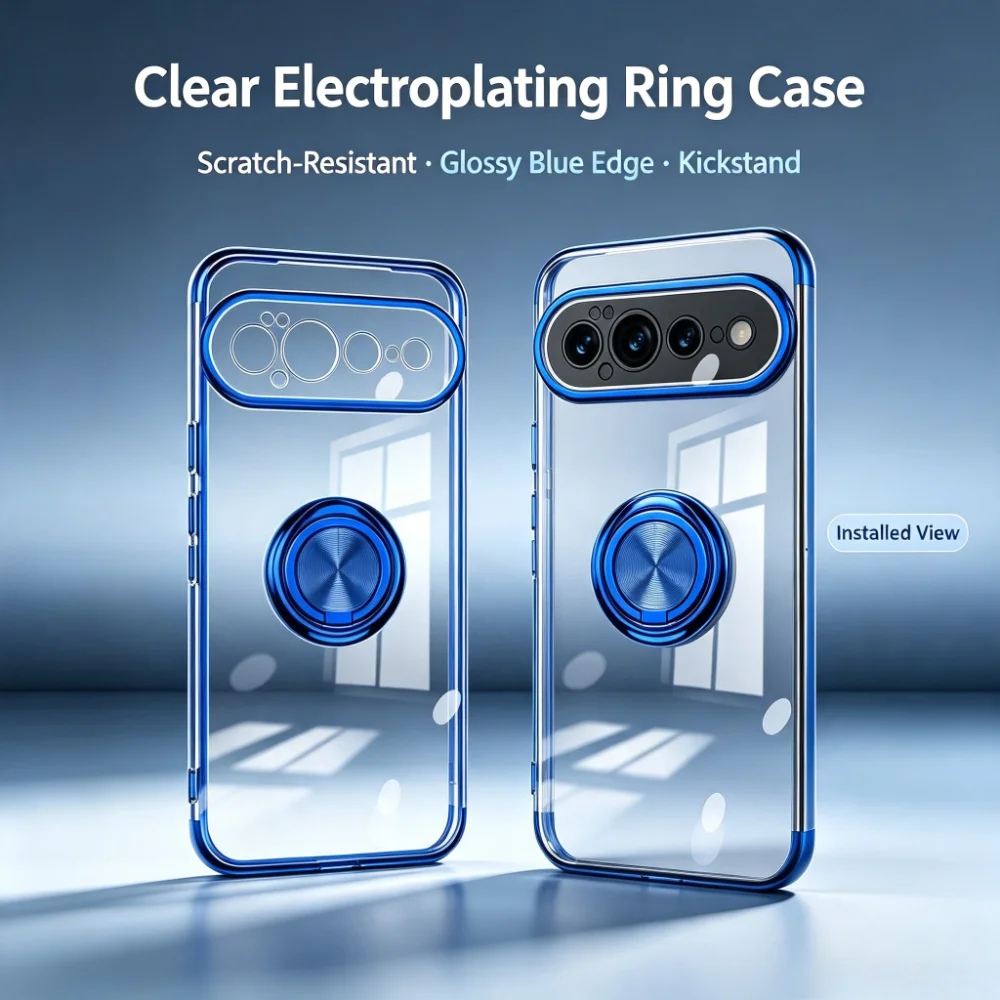 Google Pixel 9 - Luxury Transparent Plating Edge Phone Case