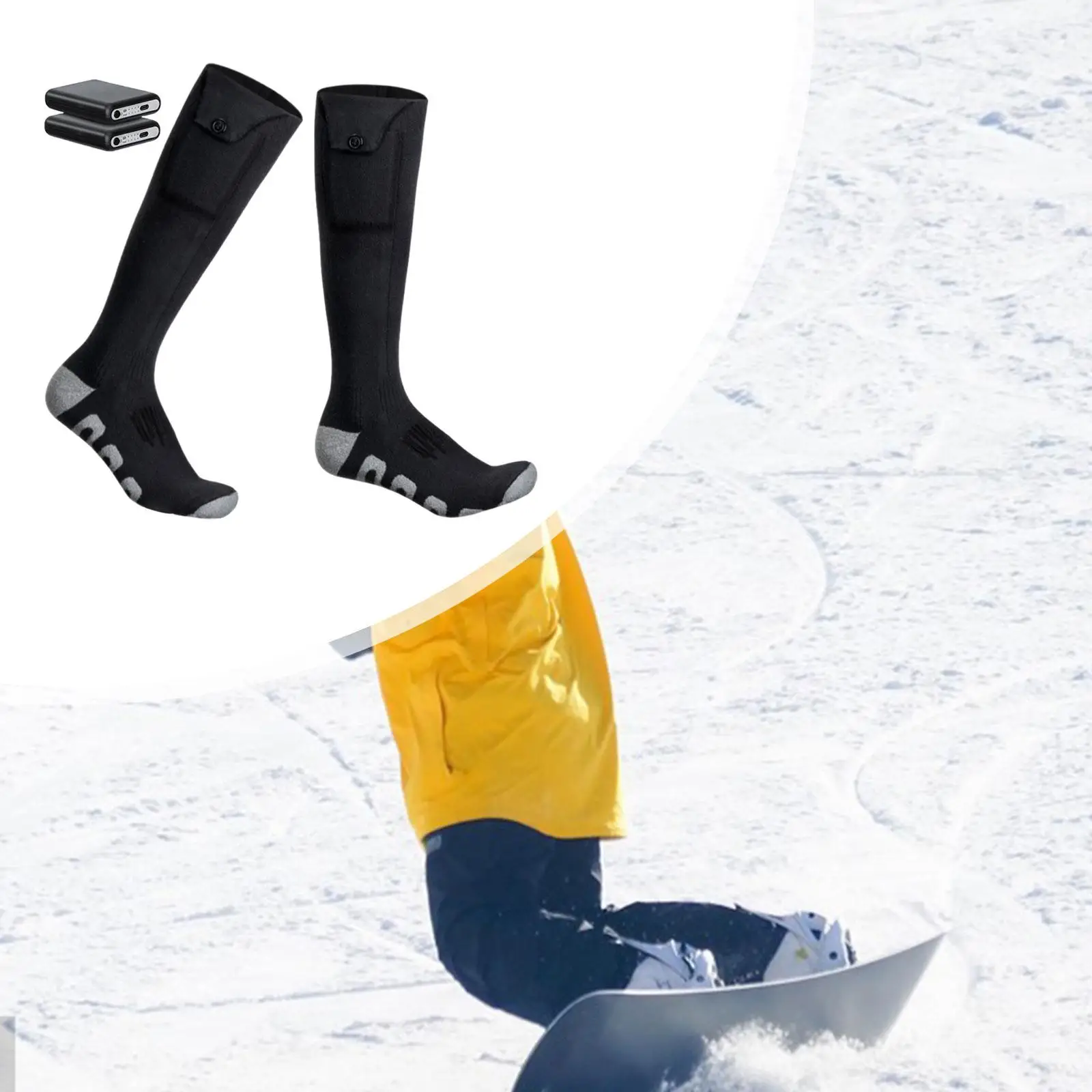 

Heated Socks for Women Men Washable Thermal Socks for Skiing Cycling Camping