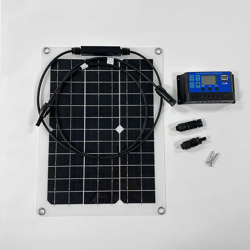 500W Flexible Solar Panel 12V Battery Charger Dual USB With 10A-60A Controller Solar Cells Power Bank for Outdoor Camping Trip