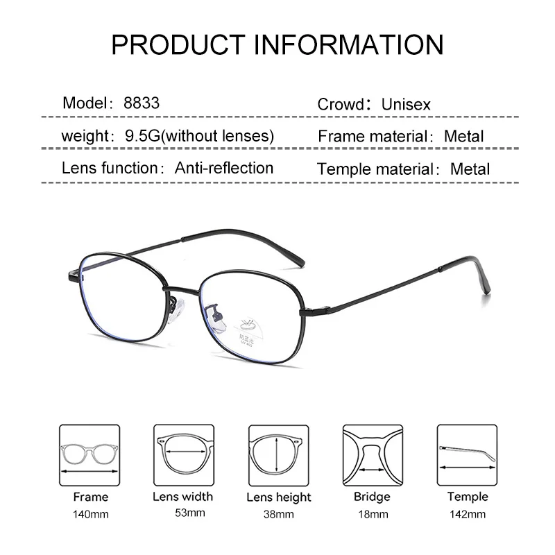 EYORA, gafas de lectura ultraligeras de Metal con montura pequeña, gafas para miopía, hipermetropía, gafas fotocromáticas progresivas antiluz azul