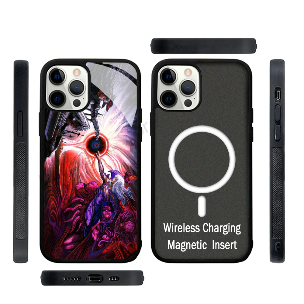 Anime Berserk Guts Phone Case Strong Magnetic For IPhone 15 14 13 Pro Max 11 12 Mini For Magsafe