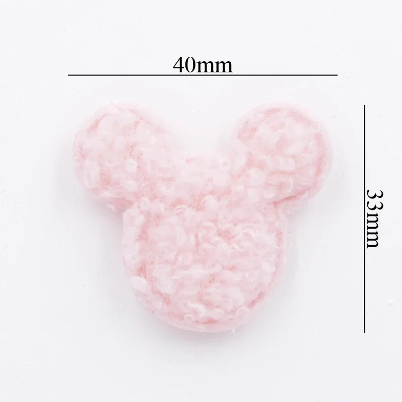 Puffy Soft Teddy Plush Padded Patches Cartoon Mouse Appliques for DIY Clothes, Crafts, Hat, Bag, Woolen Gloves, Socks Decor