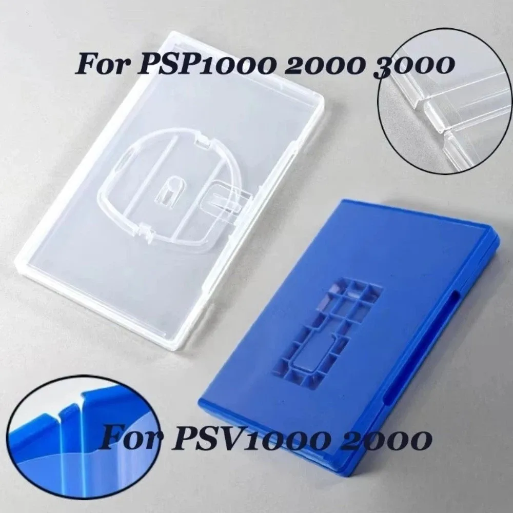 Clear/Blue UMD Game Storage Case Plastic Replacement Shell Box Storage Shell Case Cover For PSP 1000/2000/3000 & PSV 1000/2000
