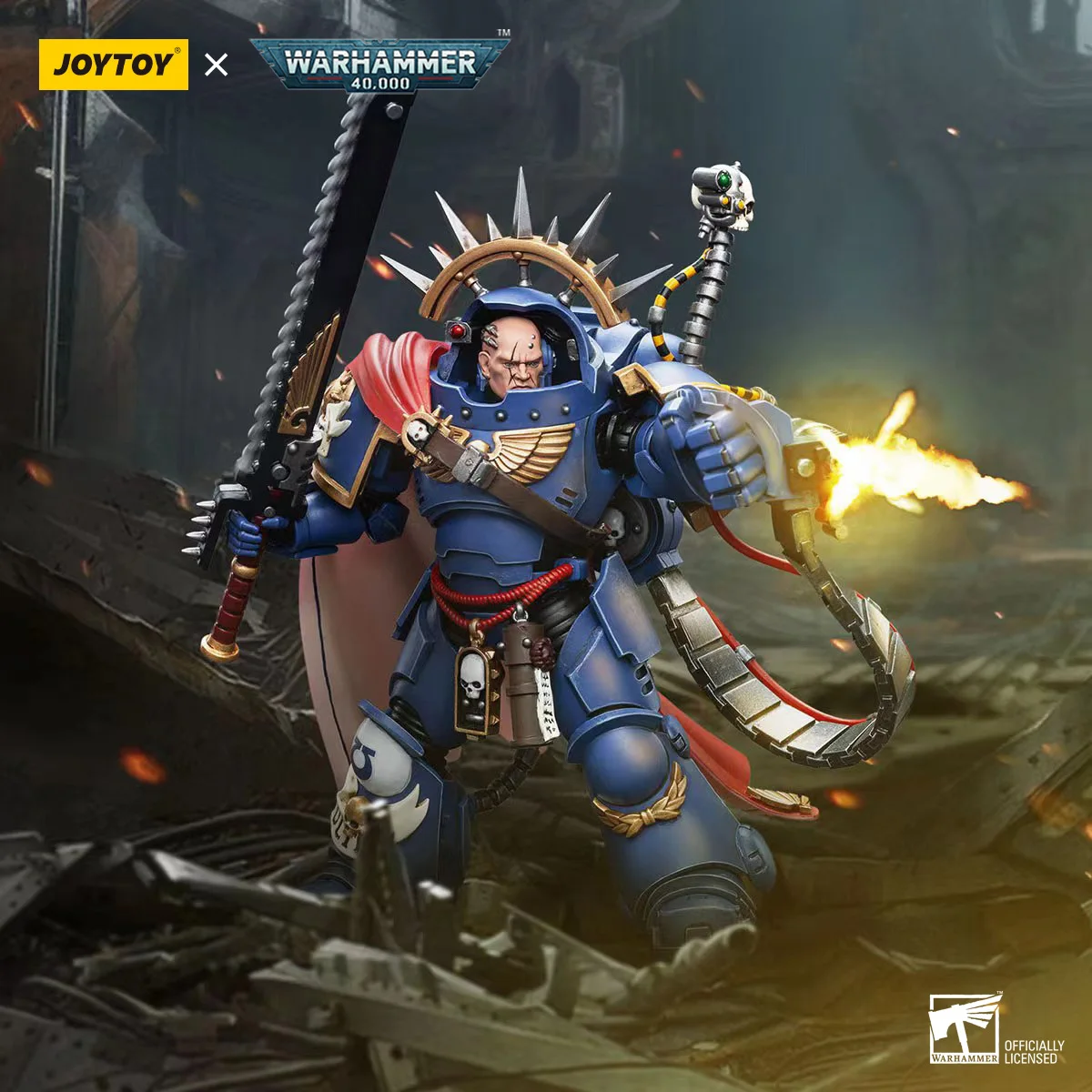 

JOYTOY Warhammer 40K 1/18 Action Figure Ultramarines Captain in Gravis Armour Anime figures Toys Collection Model