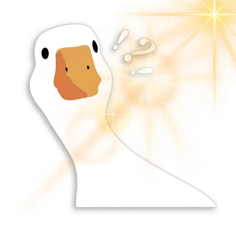 Duck Car Window Sticker Doubtful Duck Cute Question Mark Cool Artistic Waterproof Decal Outdoor Window Caution Decals For Car