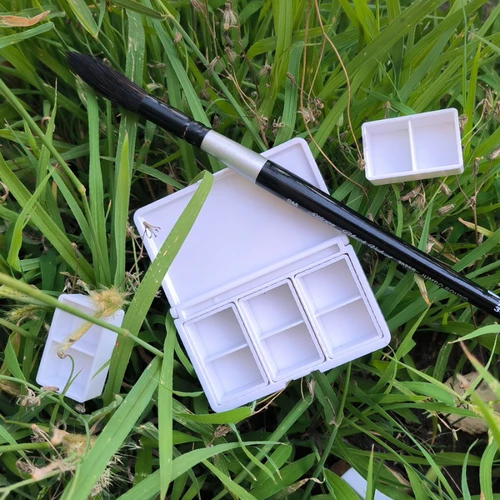 Mini caja de subpaquete de acuarela, herramientas de pintura artística, caja de pigmento, artista, viaje, bocetos, paleta de pintura de acuarela, suministros de arte