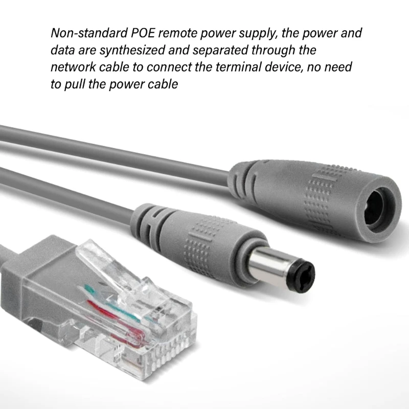 High Efficiency Passive PoE Injector POE Transmission Converters for Secure Camera Power Separation RJ45 5.5x2.1mm Plugs K1KF