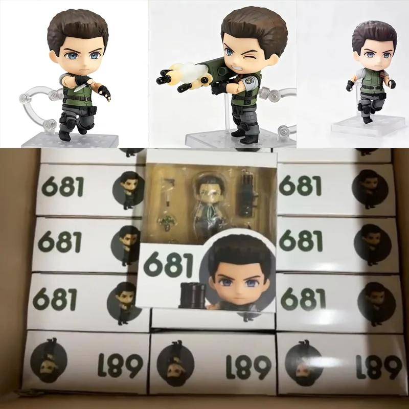 Hot Mov Resident Evil Nendoroid 681 Chris Redfield Nendoroid bewegliche Sammelfigur als Desktop-Dekoration für Spielefans.