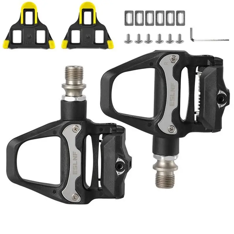 AA67-ESLNF For SPD SL System Compatible Road Bike Self-Locking Pedal Cleat Bicycle Pedals With Integrated Locking Plate