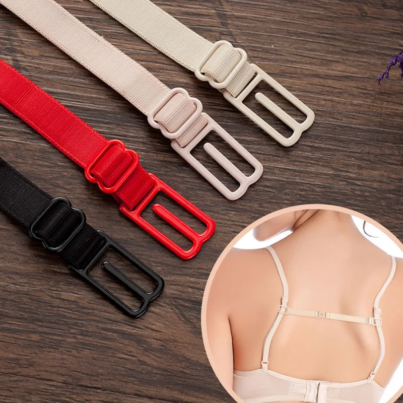 1Pc Women Anti Slip Bra Strap Double-shoulder Back Hasp Holders Buckle Belt All Match Invisible Elastic Straps Bra Extender