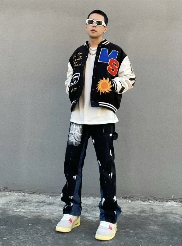 

Мешковатые мужские джинсы Свободная одежда Y2k 2000-х годов Винтажные широкие брюки Новые джинсовые классические потертые роскошные мужские ковбойские брюки в стиле гот Xs