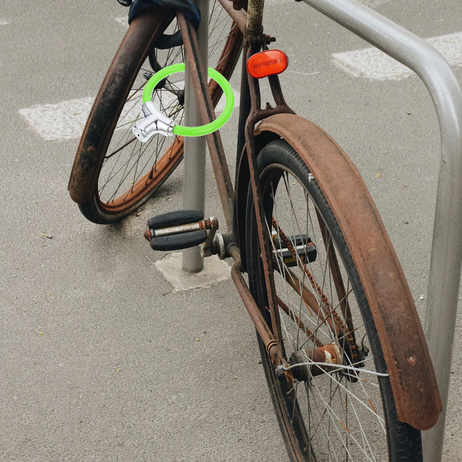 1 set 1 Set Colorful Protective Bike Lock Heavy Duty Chain For Outdoor Anti-Theft Use Mountain Cycling Security Lock Portable