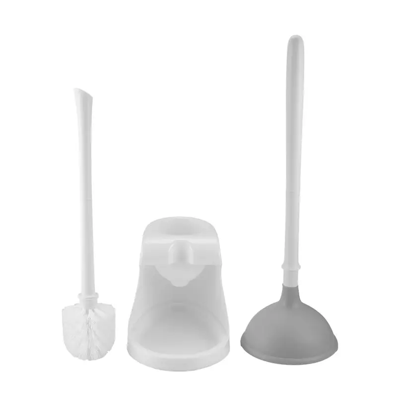 ABSJ-Toilet Plunger And Brush 2-In-1 Toilet Bowl Brush Plunger Set With Holder For Bathroom Cleaning Tools Combo With Stand view 5