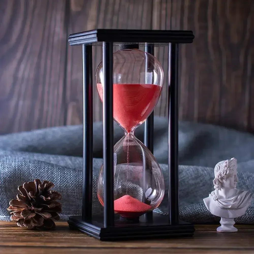 

5-60 Minutes Wooden Hourglass Modern Sandglass Creative Birthday Gifts Kitchen Timer Home Decoration Sand Clock Office Ornaments