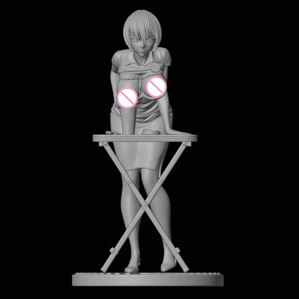 1/24 3d Printing Model Kit Beauty Squeezes Milk Tea NSFW Anime Figure Model Kit DIY Miniature Reduction Statue Unpainted Toys