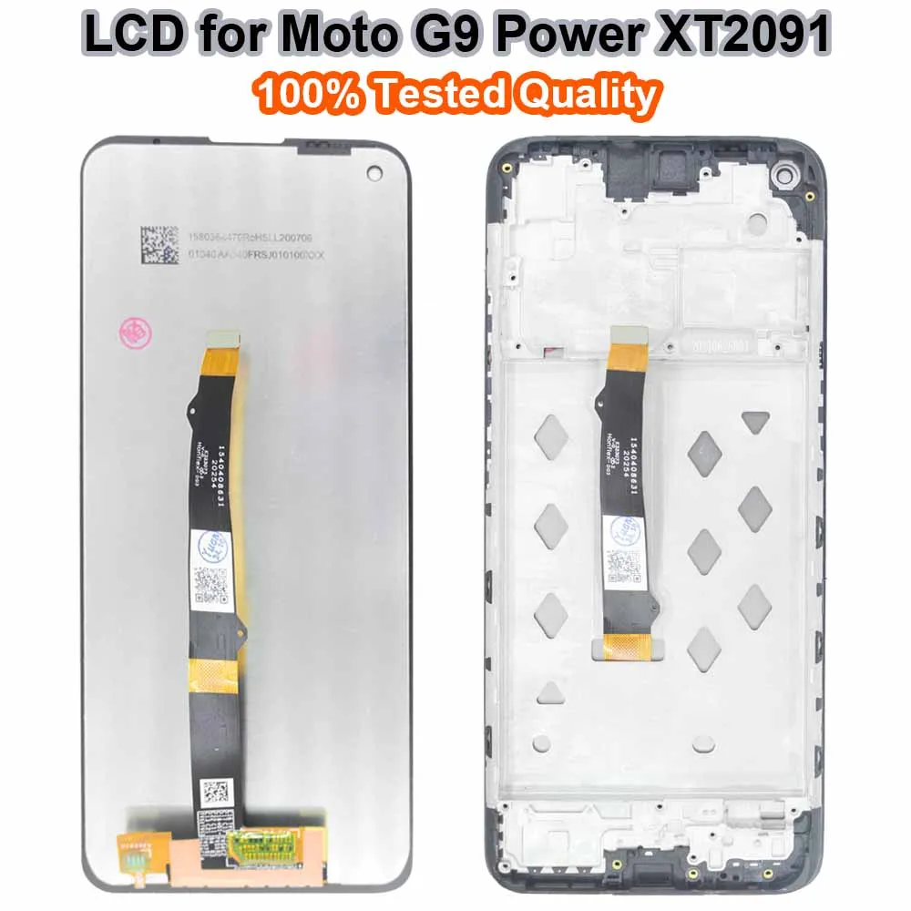 Pantalla LCD de 6.8 Pulgadas para Motorola Moto G9 Power, Repuesto de Pantalla Táctil Digitalizadora para Motorola Moto G9 Power XT2091-3