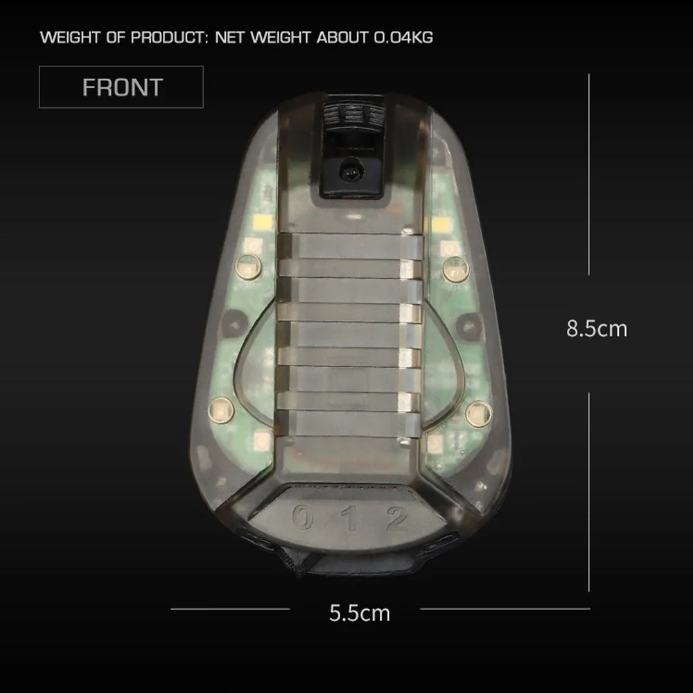 Lámpara táctica para casco estroboscópica caza supervivencia airsoft - imagen 3