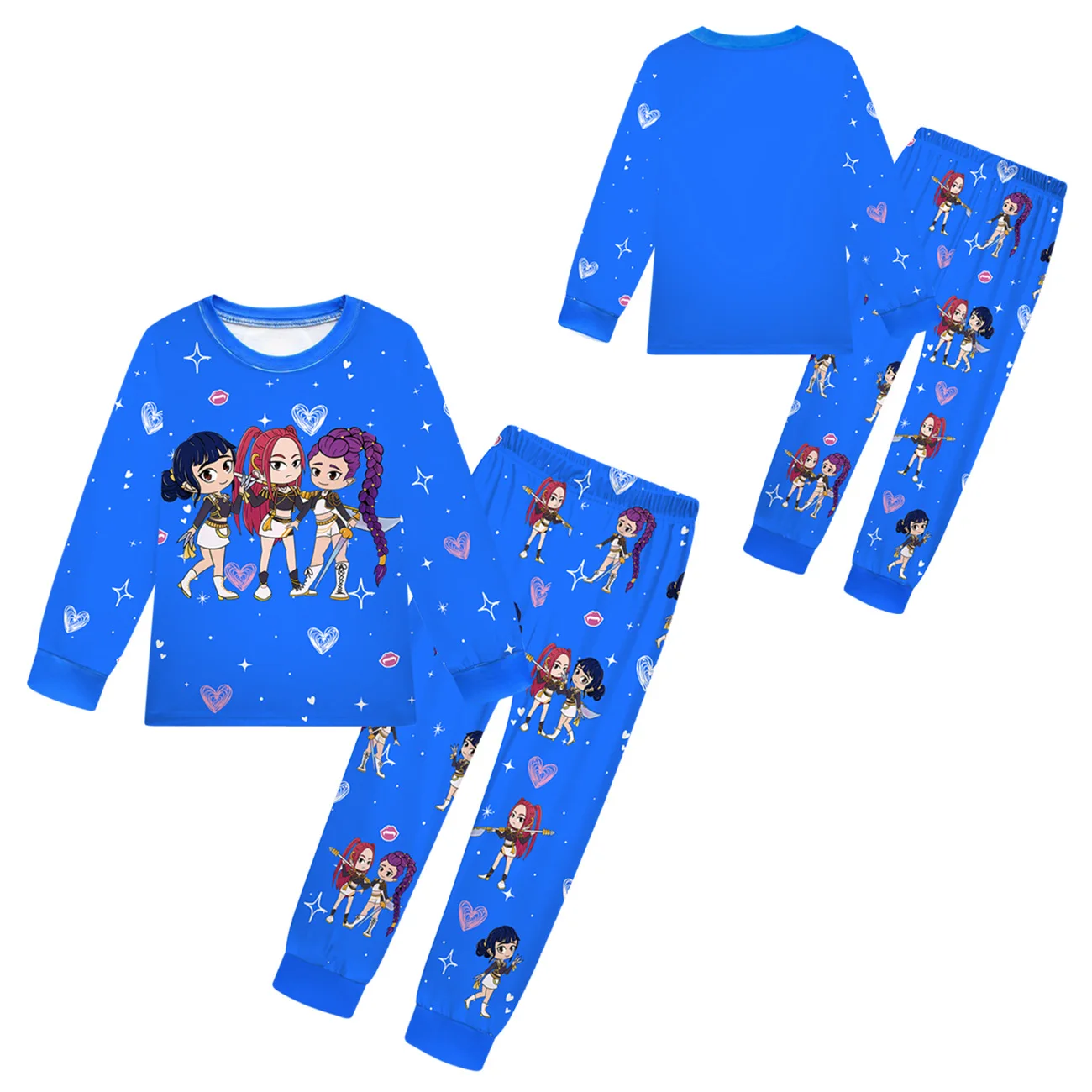 Enseble De Pyjaa En Satin Boutonné à Anches Longues + Short Pour Enfants Filles Et Garçons