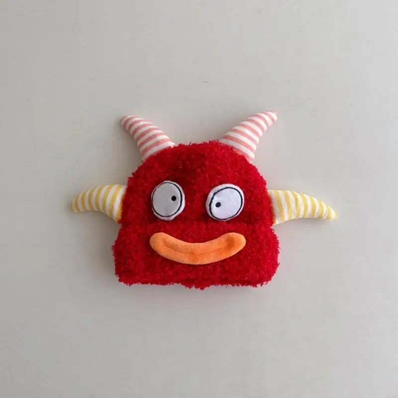 

Q22D Warm Fleece Knit Earflap Hat Playful & Trendy Beanie for Children Fashionable & Warm Hat Trendy Plush Beanie Hat Gift