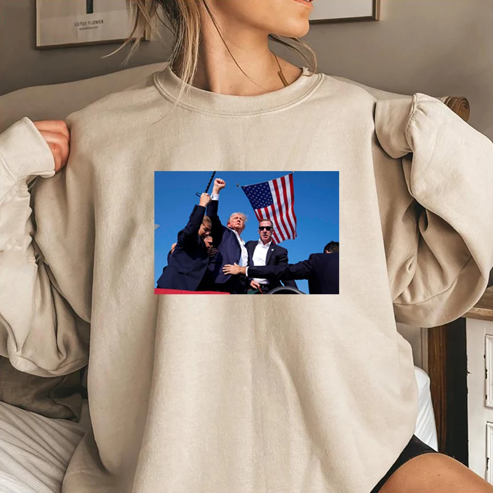 

Trump Shot Sweatshirt Trump-fight Shirt Donald Trump 2024 Rally Hoodie Make America Great Again MAGA Never Surrender Sweatshirts