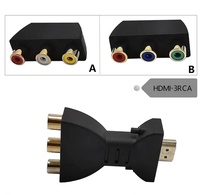 HD HDMI to AV Adapter Cable 3RCA Lotus Head Red White Yellow/Red Green Blue Converter HDMI to Audio Video