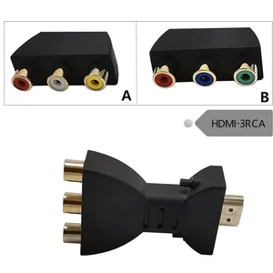 Cabo adaptador HD HDMI para AV 3RCA Lotus Head Vermelho Branco Amarelo/Vermelho Verde Azul Conversor HDMI para Áudio e Vídeo 8 principais vendas cabe vga - №1