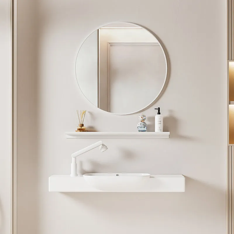 HYS small apartment wall-mounted washbasin balcony bathroom corner washbasin household wall-mounted washbasin pool