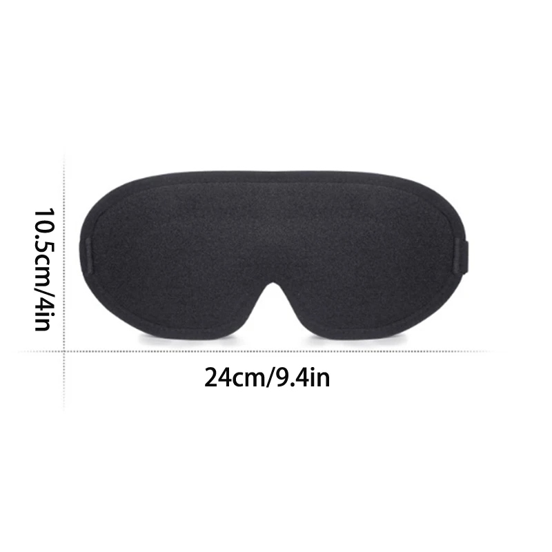 Black 3d Three-Dimensional Eye Mask For Sleeping Super Soft Breathable Blindfold Perfect Block Light For Sleeping Fatigue Relief