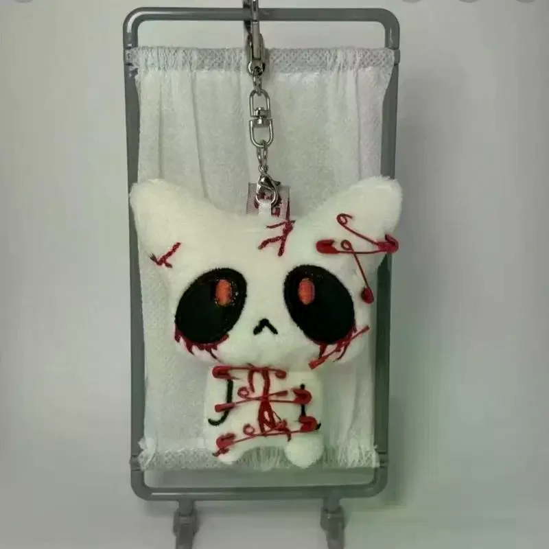 1/2 حزمة من سلسلة المفاتيح القطيفة للهالوين المخيفة، سحر تمثال الوحش الدموي الجيري، زينة حقيبة قوطية مخيفة، هدية للزوجين #5