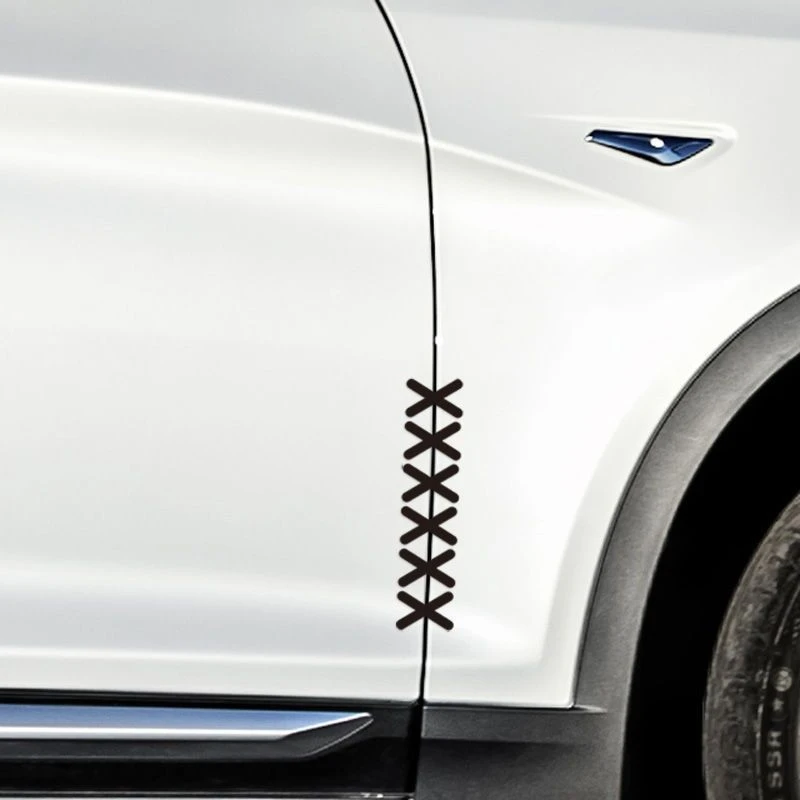

Car stitch patch decorative decals on door seam applique Electric bike Personality scratch occlusion Creative latte