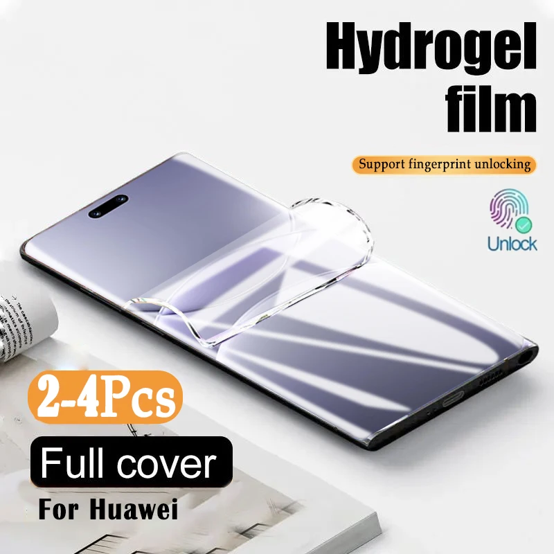 2-4Pcsซิลิโคนยืดหยุ่นHydrogelฟิล์มสําหรับHuawei Nova 13 12 11 10 Pura 70 Ultra P60 ART P50 proScreenป้องกัน